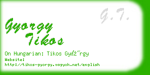 gyorgy tikos business card